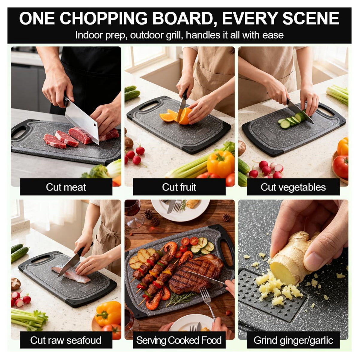 Plastic Cutting Boards Set of 3