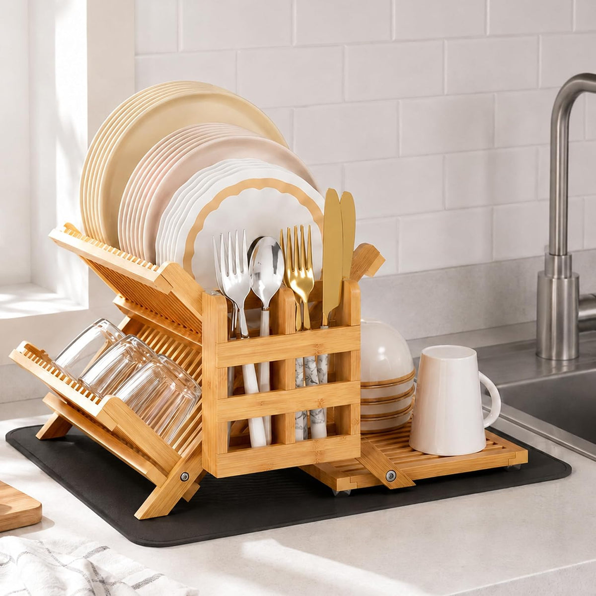 3 Tier Collapsible Dish Rack